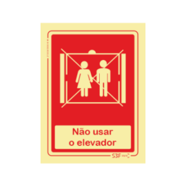 Sinal Não Usar o Elevador