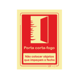Sinal Porta Corta-Fogo -...