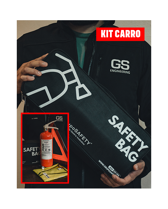 Kit Carro - Extintor de Pó Químico 2Kg + Colete Refletor + Triângulo Refletor + Lanterna