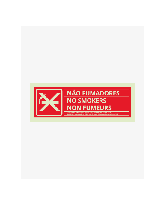 2 x Sinal de Proibição - Não Fumadores (Autocolante Interior) - 8x2.5cm
