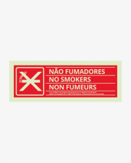 2 x Sinal de Proibição - Não Fumadores (Autocolante Interior) - 8x2.5cm