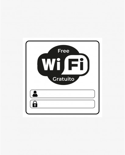 Sinal Wi-Fi (15x15cm) -...