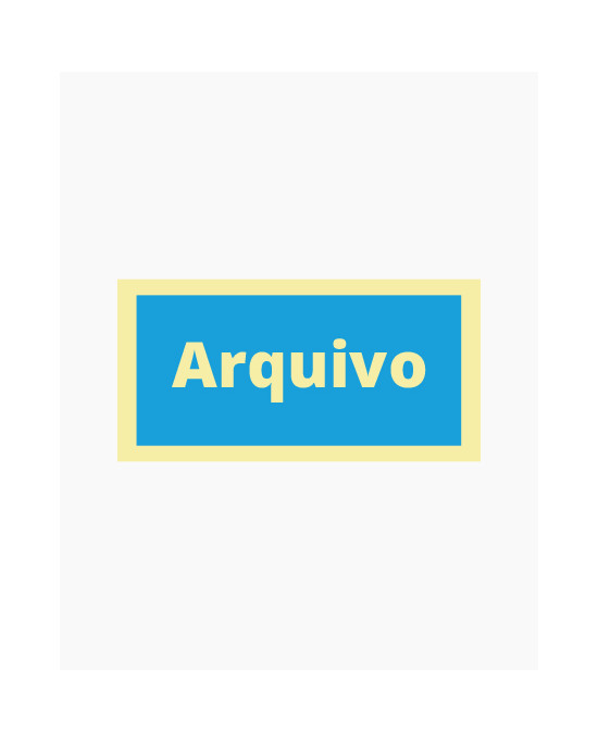 Sinal PVC Fotoluminescente - Arquivo (20x10cm)