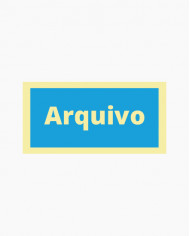 Sinal PVC Fotoluminescente - Arquivo (20x10cm)