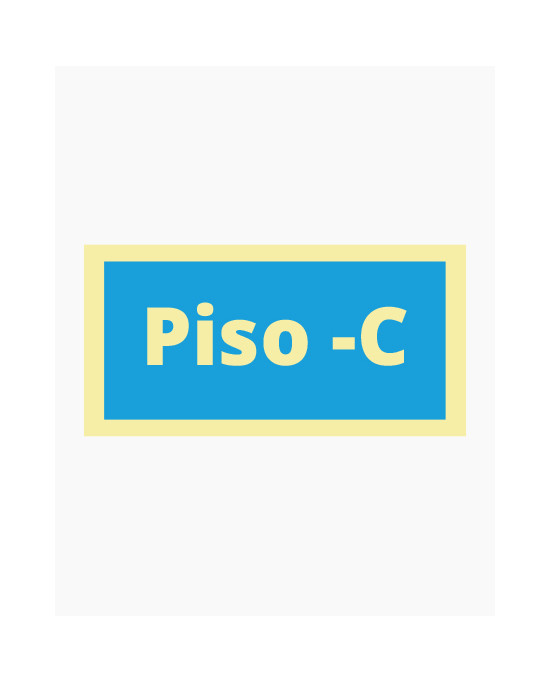 Sinal PVC Fotoluminescente - Piso -C (20x10cm)