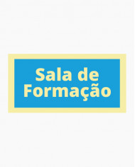 Sinal PVC Fotoluminescente - Sala de Formação (20x10cm)