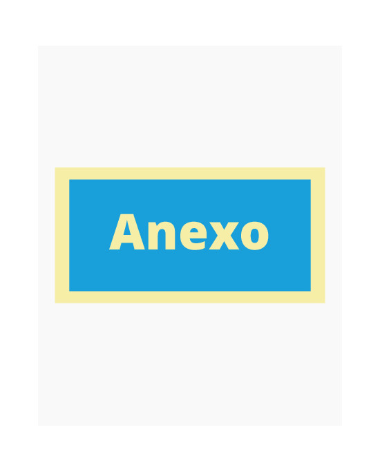 Sinal PVC Fotoluminescente - Anexo (20x10cm)