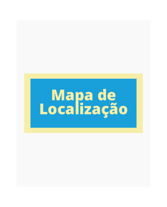 Sinal PVC Fotoluminescente - Mapa de Localização (20x10cm)