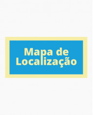 Sinal PVC Fotoluminescente - Mapa de Localização (20x10cm)