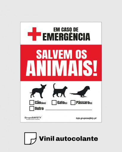 Autocolante “Em Caso de...