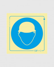 Sinal PVC Fotoluminescente - Capacete Obrigatório