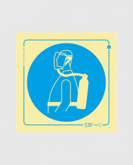 Sinal PVC Fotoluminescente - Aparelho Respiratório Autónomo Obrigatório