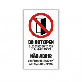 Autocolante - Não Abrir,...