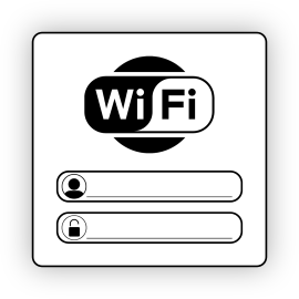 Sinal Autocolante de Wi-Fi