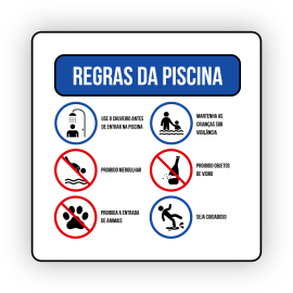Sinal Autocolante "Regras...