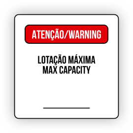 Sinal Autocolante "Lotação...