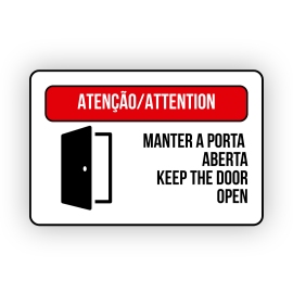 Sinal Autocolante "Manter a...