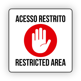 Sinal Autocolante "Acesso...