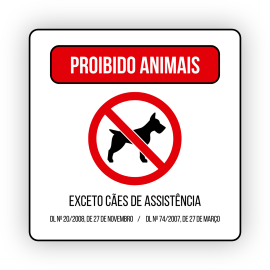 Sinal Autocolante "Proibido...