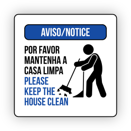 Sinal Autocolante "Por...