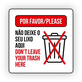 Sinal Autocolante "Não...