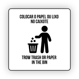 Sinal Autocolante "Colocar...