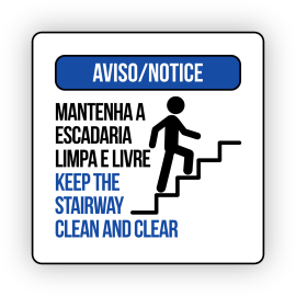 Sinal Autocolante "Mantenha...