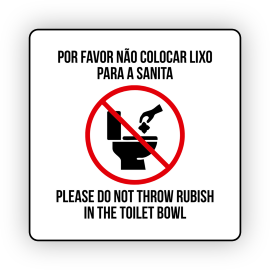 Sinal Autocolante "Não...