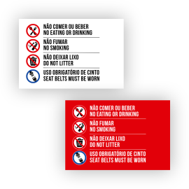 Sinal Autocolante "Regras...