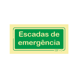 Sinal Emergência - Escadas...