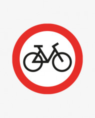 Sinal de Proibição - Bicicletas (Vinil Autocolante)