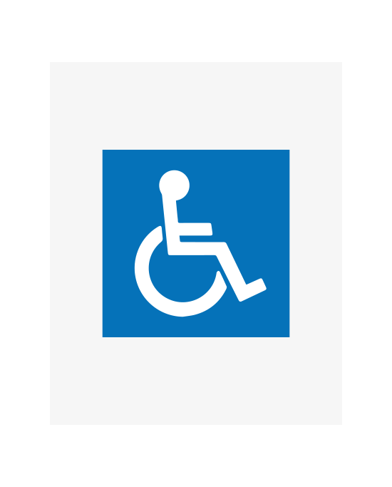 Sinal de Ajuda - Pessoas com Mobilidade Reduzida / Invalidez (Vinil Autocolante)