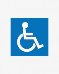 Sinal de Ajuda - Pessoas com Mobilidade Reduzida / Invalidez (Vinil Autocolante)