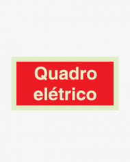 Sinal PVC/fotoluminescente - Perigo - Quadro Elétrico (20 x 10cm)