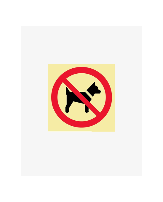 ★ Sinal - Proibido Animais (15x15cm) p/ Aplicação Interior (Vinil Autocolante)