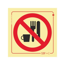 Sinal Proibição - Comer e...