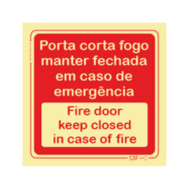 Sinal Porta Corta Fogo...