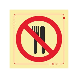 Sinal Proibição - Comer...