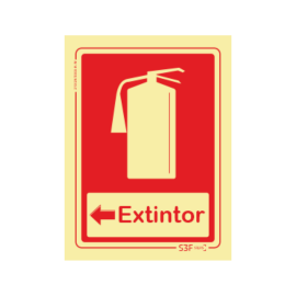 Sinal de Extintor à Esquerda