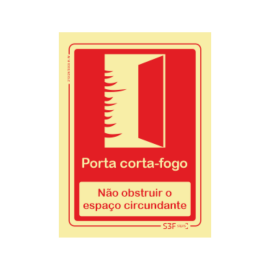 Sinal Porta Corta-Fogo de...